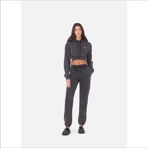 KITH WOMEN ALEXA CROPPED HOODIE - BLACK M